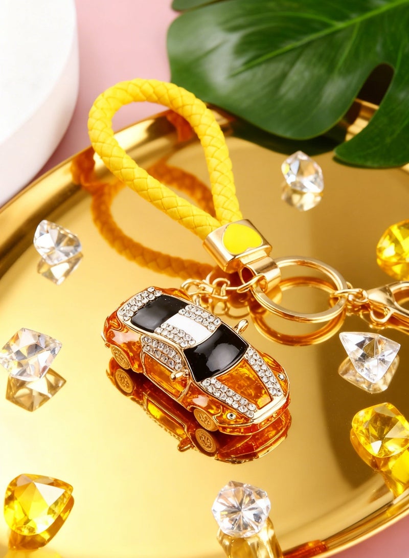 مقفل مفتاح مصغر بلوري لامع – ملحق سيارة عالي الجودة، تزيين راقٍ للمفاتيح والأحفاد - Image 1